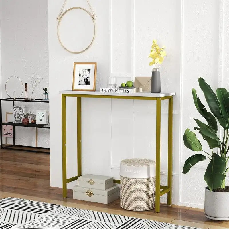 29.5 Narrow Console Table, Slim Entryway Sofa Table for Hallway, Bedroom, Living Room, or Foyer