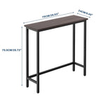 29,5" schmaler Konsolentisch, schlanker Flurtisch für Diele, Schlafzimmer, Wohnzimmer oder Foyer