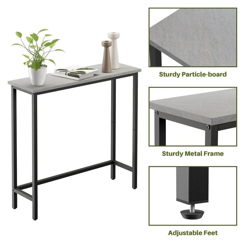29.5 Narrow Console Table, Slim Entryway Sofa Table for Hallway, Bedroom, Living Room, or Foyer