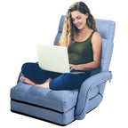 Blauer klappbarer Lazy Sofa Bodenstuhl Sofa Lounger Bett