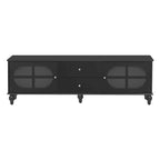 Moderner, minimalistischer TV-Ständer mit 2 Staufächern, 2 Schubladen und Kabelmanagement für Wohnzimmer und Schlafzimmer
