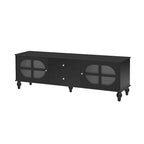 Moderner, minimalistischer TV-Ständer mit 2 Staufächern, 2 Schubladen und Kabelmanagement für Wohnzimmer und Schlafzimmer