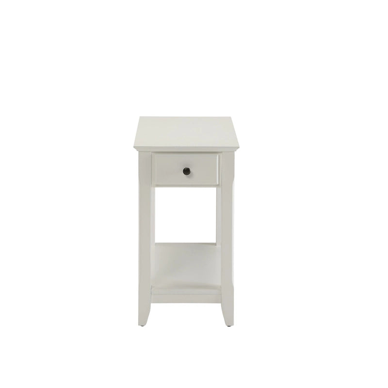 Space Saving Rectangular 23 Wooden Side End Table with Two Storage Shelve and One Drawer for Living Room - 13L X 22W x 23H