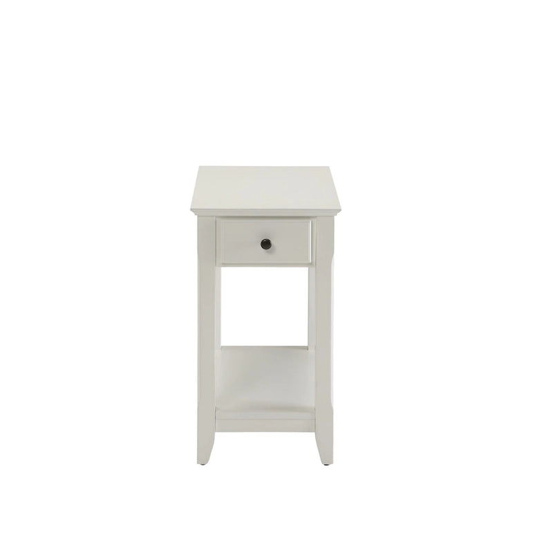 Space Saving Rectangular 23 Wooden Side End Table with Two Storage Shelve and One Drawer for Living Room - 13L X 22W x 23H