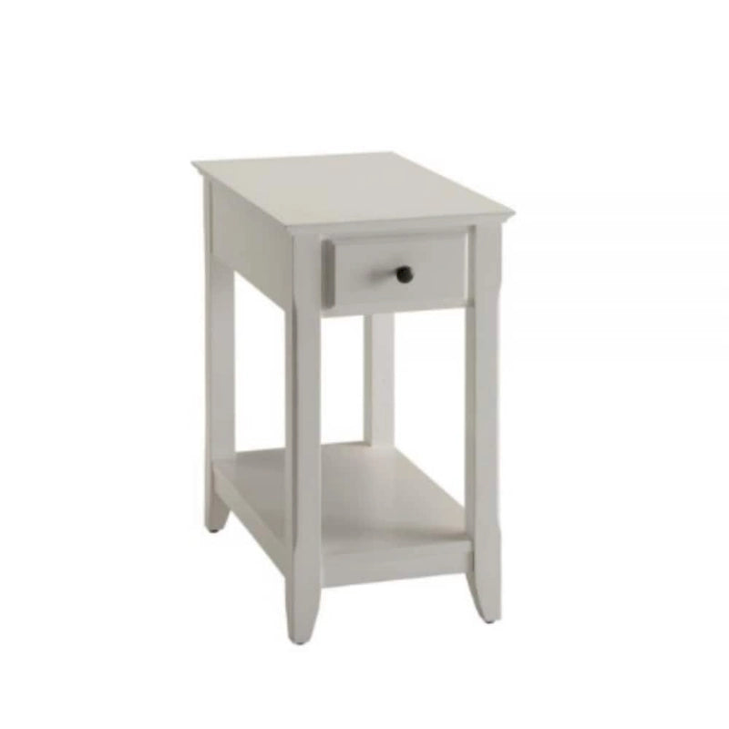 Space Saving Rectangular 23 Wooden Side End Table with Two Storage Shelve and One Drawer for Living Room - 13L X 22W x 23H
