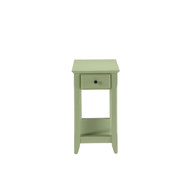 Space Saving Rectangular 23 Wooden Side End Table with Two Storage Shelve and One Drawer for Living Room - 13L X 22W x 23H