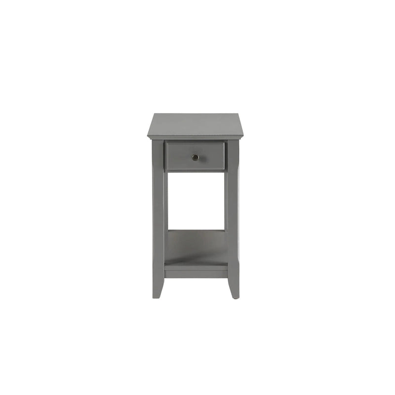 Space Saving Rectangular 23 Wooden Side End Table with Two Storage Shelve and One Drawer for Living Room - 13L X 22W x 23H