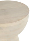 Mango Holz Beistelltisch/Akzenttisch – Cremefarben