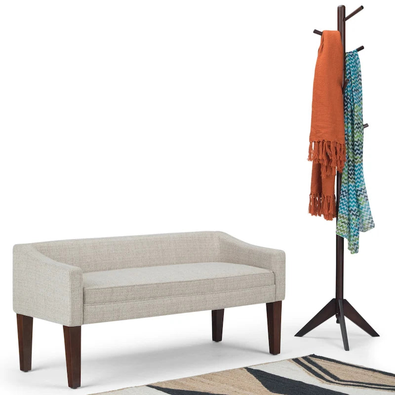 50 inch Wide Contemporary Upholstered Bench- 50x 22x 23.8
