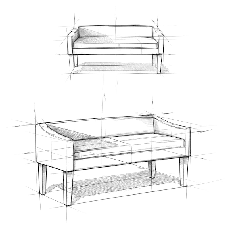 50 inch Wide Contemporary Upholstered Bench- 50x 22x 23.8