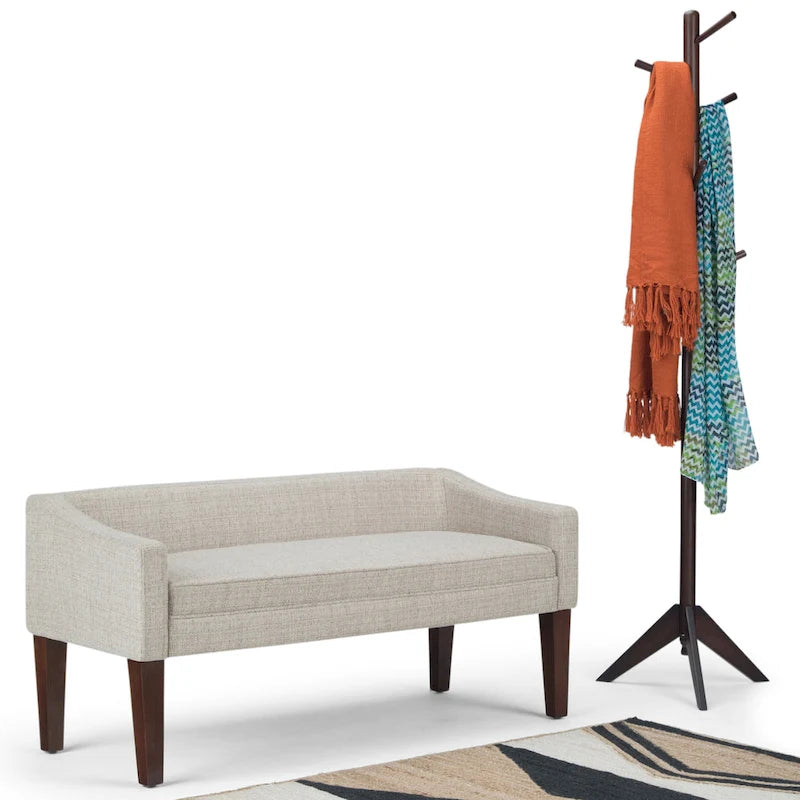50 inch Wide Contemporary Upholstered Bench- 50x 22x 23.8