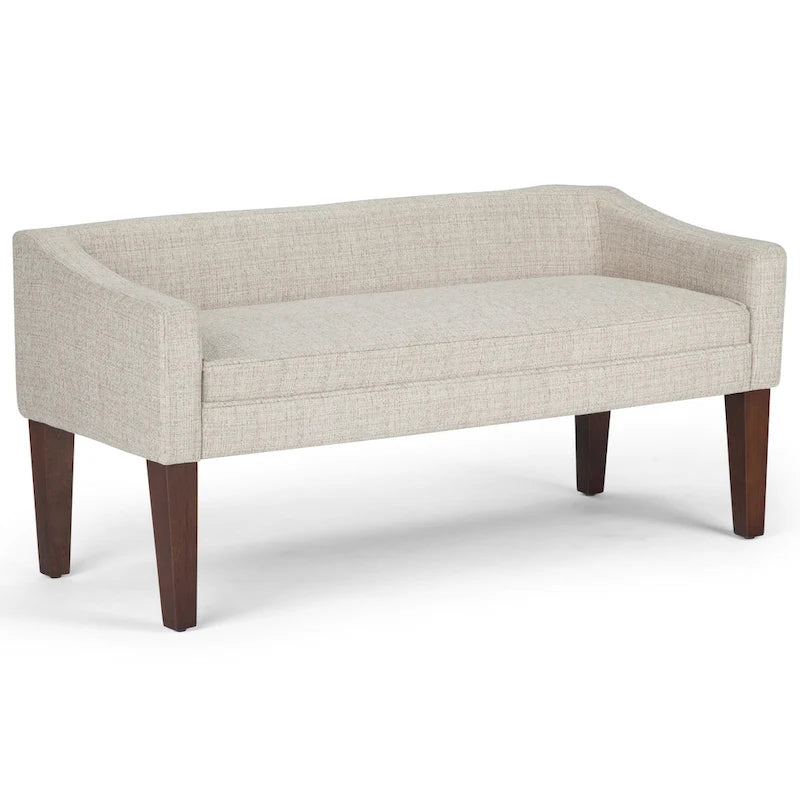 50 inch Wide Contemporary Upholstered Bench- 50x 22x 23.8