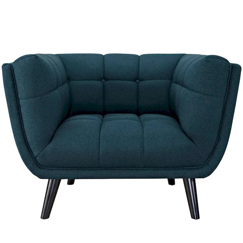 2 Piece Upholstered Fabric Sofa and Armchair