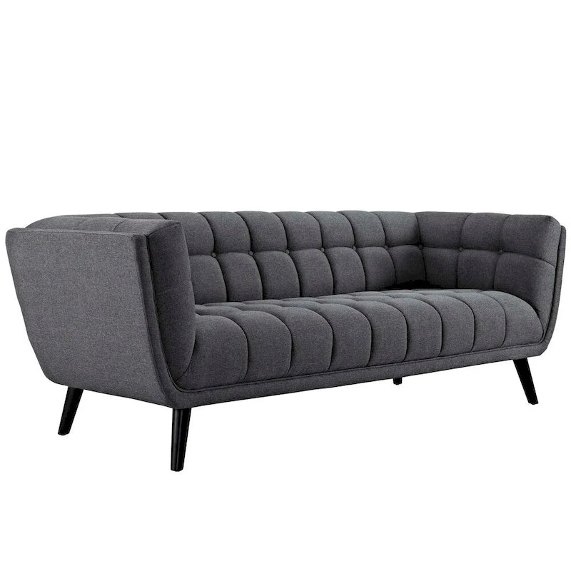 2 Piece Upholstered Fabric Sofa and Armchair