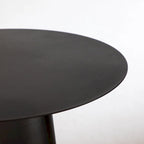 Outdoor Mid Century Modern Metall Runder Einzelfall-Kaffeetisch – Schwarz 23,6B