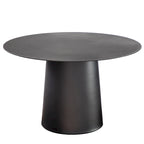Outdoor Mid Century Modern Metall Runder Einzelfall-Kaffeetisch – Schwarz 23,6B