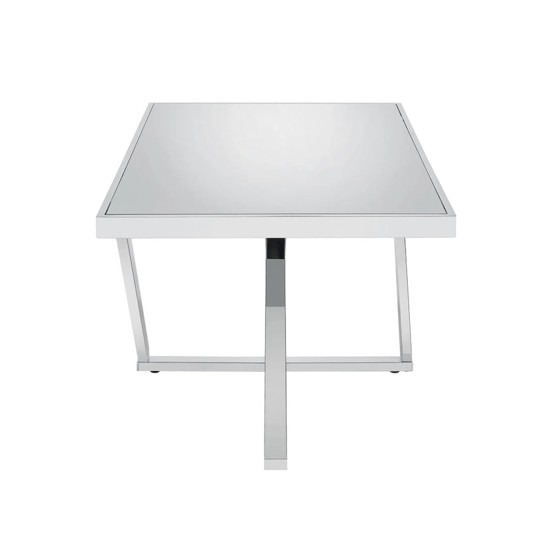 Glam Chrome 47- inch Mirror Top Coffee Table by