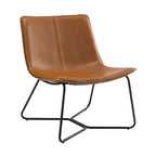 Gepolsterter Lounge-Sessel aus Kunstleder mit Schräge