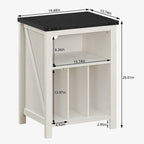 Plattenspieler-Ständer mit Schallplattenaufbewahrung – 39,98T x 49,99B x 73,68H