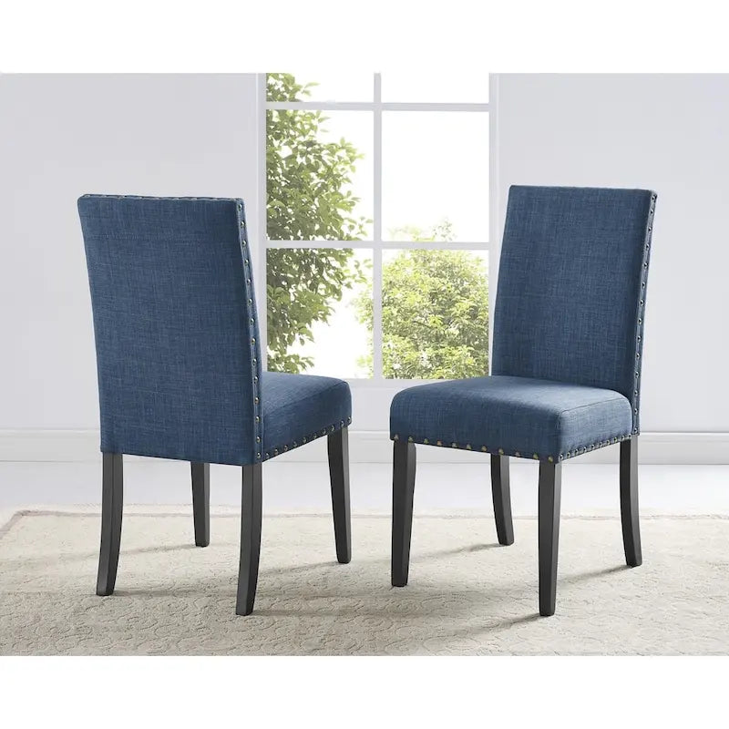 Nailhead-trim Fabric Dining Chairs (2 Pack)
