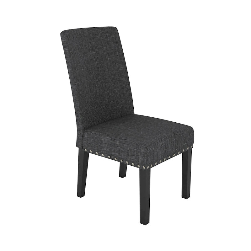 Nailhead-trim Fabric Dining Chairs (2 Pack)