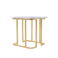 Contemporary 24-inch Faux Marble Side Table