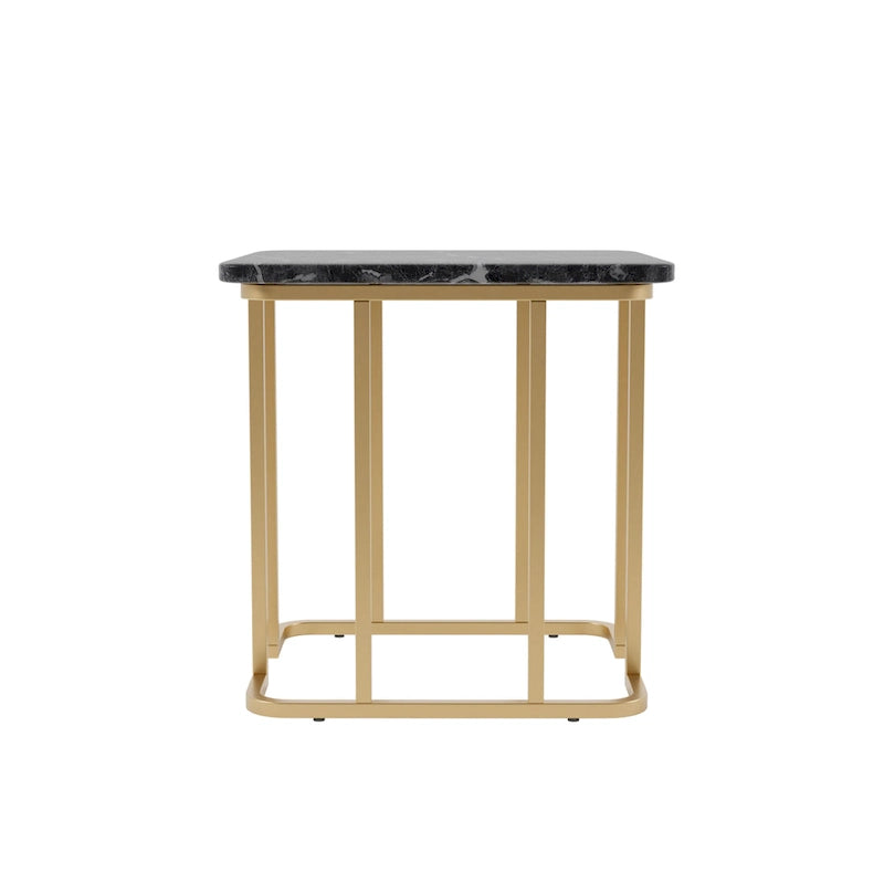 Contemporary 24-inch Faux Marble Side Table