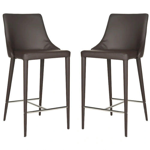 26- inch White Counter Stool (Set of 2)- 22.9 x 18.9 x 37.4- 23Wx19Dx37H