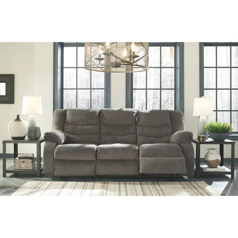 Contemporary Reclining Sofa Gray