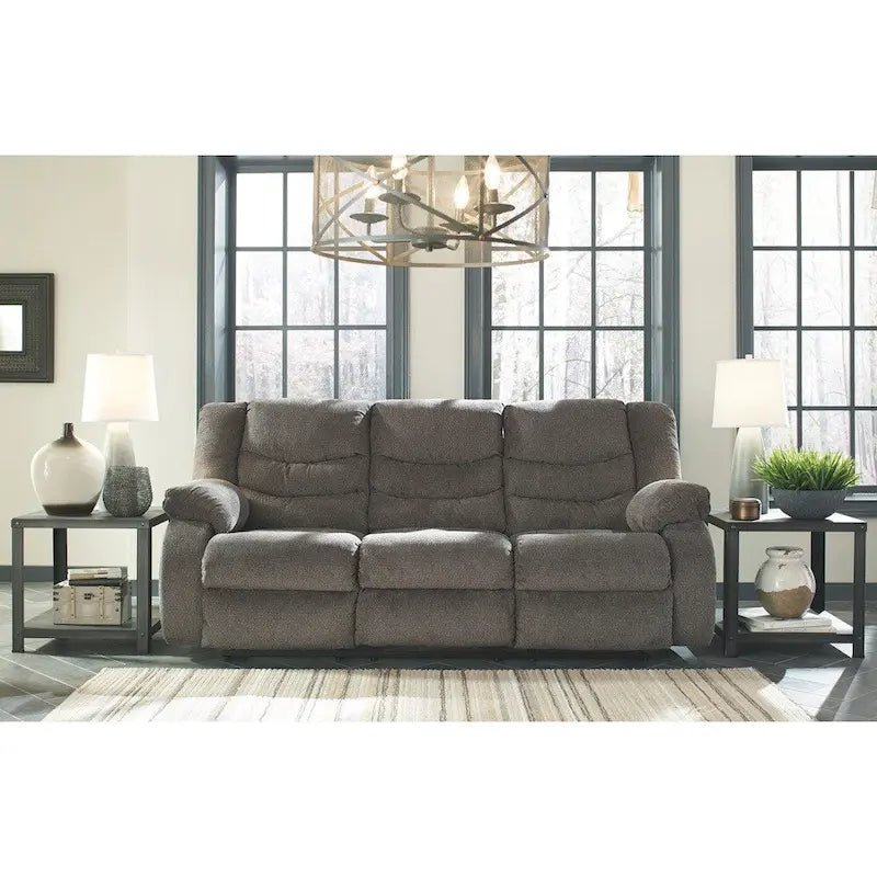 Contemporary Reclining Sofa Gray