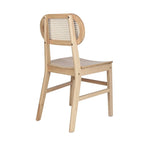 Kommerzieller Rattan-Eventstuhl aus Zuckerrohr mit Holzrücken und -sitz