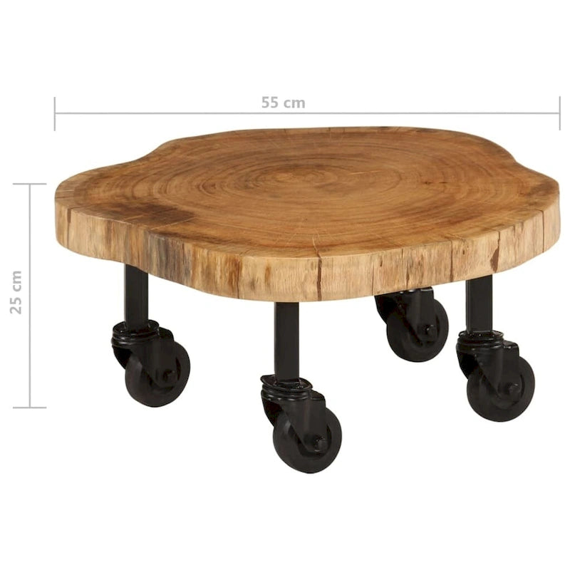 Coffee Table Solid Wood Acacia 23.6x21.7x9.8