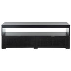 TV-Unterschrank mit 2 Schubladen und 1 Ablage (für Flachbildfernseher bis 55 Zoll) – 122 B x 41 T x 43 H cm