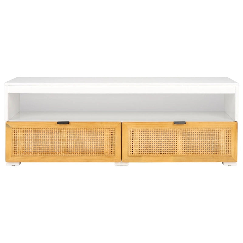 2-Drawer 1-Shelf Entertainment Media Stand (Fits Up To 55 Flatscreen TV) - 48Wx16Dx17H