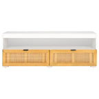 TV-Unterschrank mit 2 Schubladen und 1 Ablage (für Flachbildfernseher bis 55 Zoll) – 122 B x 41 T x 43 H cm