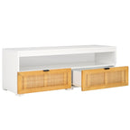 TV-Unterschrank mit 2 Schubladen und 1 Ablage (für Flachbildfernseher bis 55 Zoll) – 122 B x 41 T x 43 H cm
