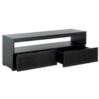 TV-Unterschrank mit 2 Schubladen und 1 Ablage (für Flachbildfernseher bis 55 Zoll) – 122 B x 41 T x 43 H cm