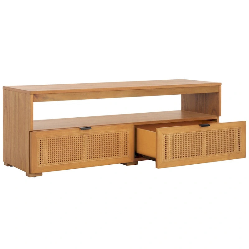 2-Drawer 1-Shelf Entertainment Media Stand (Fits Up To 55 Flatscreen TV) - 48Wx16Dx17H