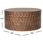 Antiker Kupfer Couchtisch - 29Bx29Tx15H