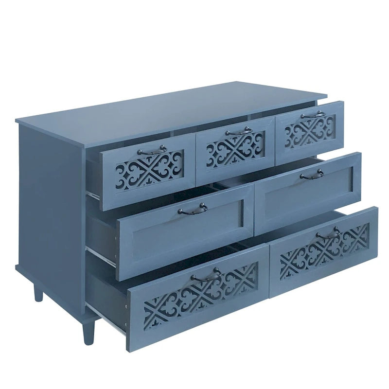 7 Drawer Cabinet American Furniture Suitable for Bedroom - N/A