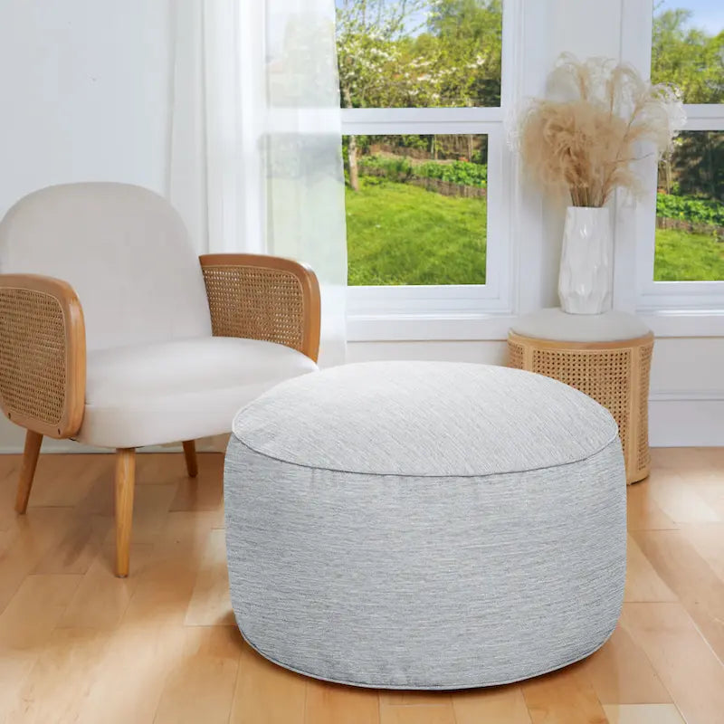 Indoor Textured Bean Pouf/ Ottoman