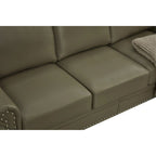 Klassische Wohnzimmernägel Sofa Kunstleder für Wohnzimmer, Büro, Apartment