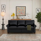 Klassische Wohnzimmernägel Sofa Kunstleder für Wohnzimmer, Büro, Apartment