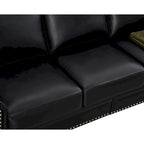 Klassische Wohnzimmernägel Sofa Kunstleder für Wohnzimmer, Büro, Apartment