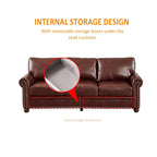 Klassische Wohnzimmernägel Sofa Kunstleder für Wohnzimmer, Büro, Apartment