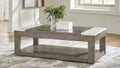 Signature Design by Ashley Loyaska Grayish Brown/White Lift-Top Coffee Table - 56.13 W x 28.25 D x 18.13 H