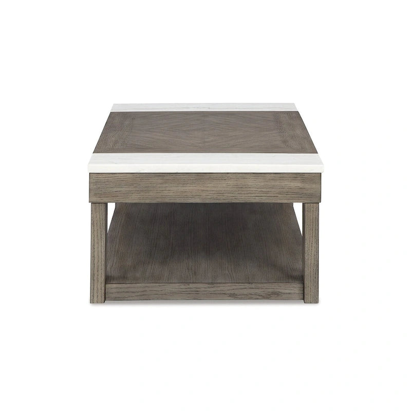 Grayish Brown/ White Lift- Top Coffee Table- 56.13 W x 28.25 D x 18.13 H