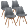 Set of 4 Dining Chairs with Modern Soft Padded