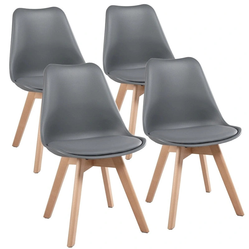 Set of 4 Dining Chairs with Modern Soft Padded