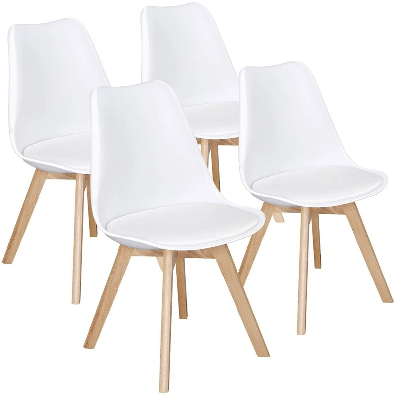 Set of 4 Dining Chairs with Modern Soft Padded